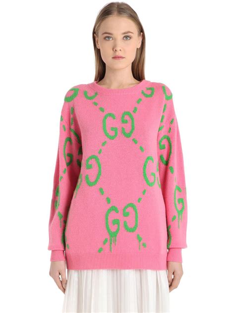 gucci garden sweater|gucci pink and green sweater.